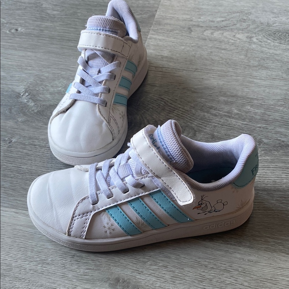 Adidas Kids Shoes - White and Light Blue